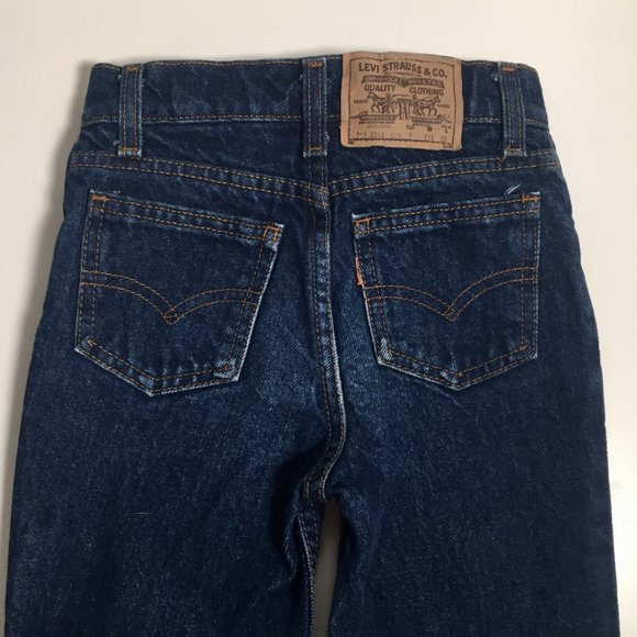 Vintage 80s Levis Orange Tab Slim 219 0216 Kids Size 7 - Picture 5 of 7